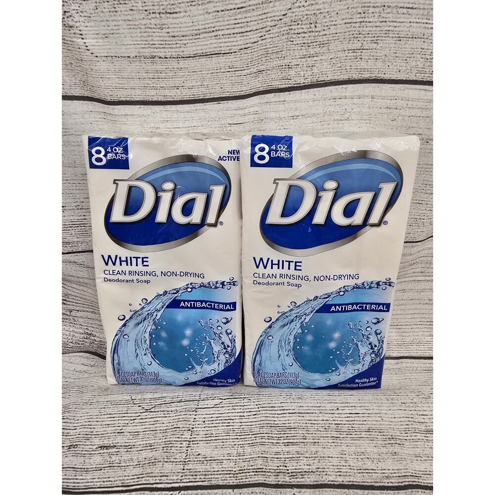 Dial White All Day Freshness Antibacterial OLD FORMULA 6-4 oz Soap Bars Sealed